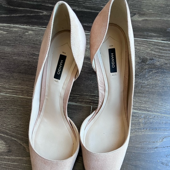 Mango pale pink suede stiletto heels - Picture 4 of 6